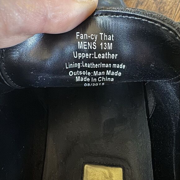 Kenneth Cole Men’s Leather Oxford Dress Shoes Black Square Toe Size 13M - Picture 10 of 10